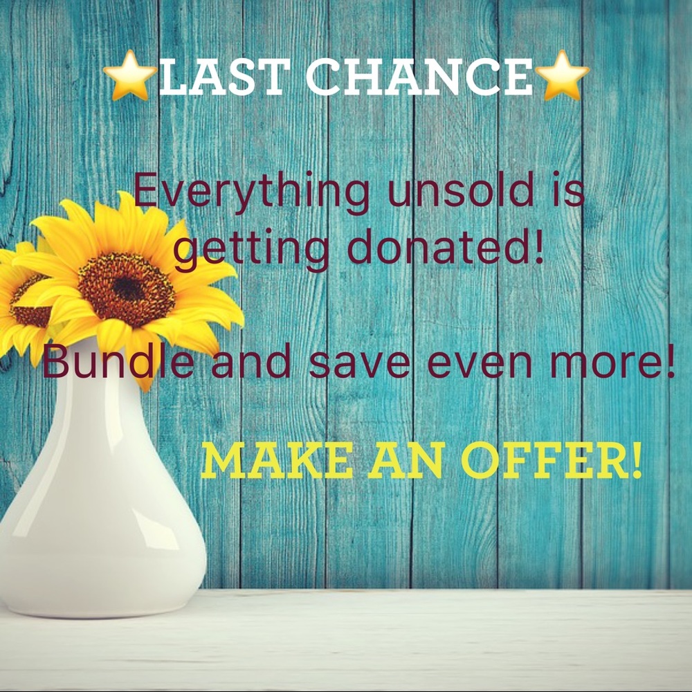 ⭐️ LAST CHANCE SALE⭐️ ROCK BOTTOM! ENDS 10/11/19